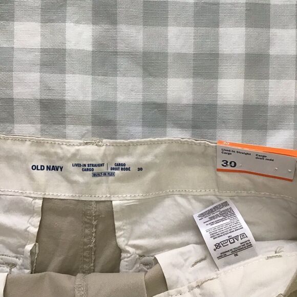 BEIGE Cargo Old Navy cargo men’s shorts safari soft cotton spandex elastane 30 - Picture 5 of 9